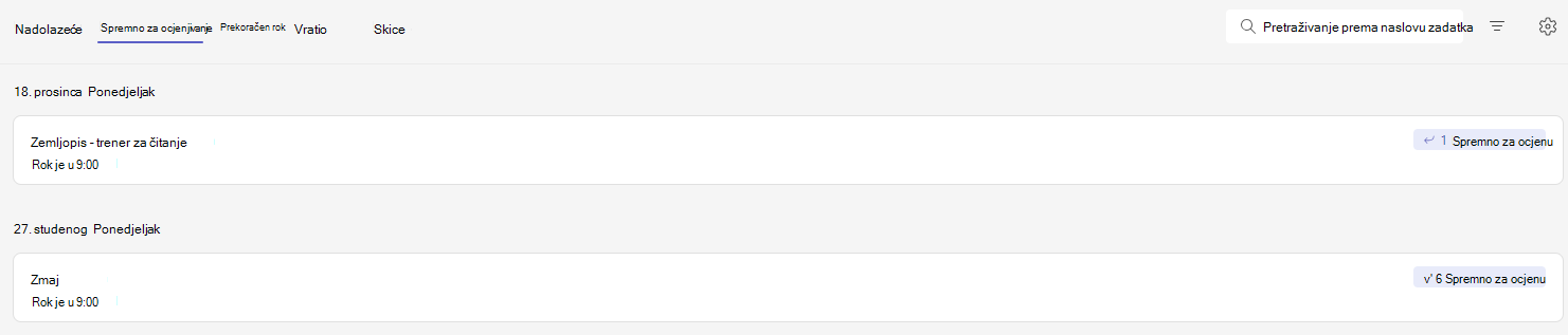 Kartica Spremno za ocjenjivanje