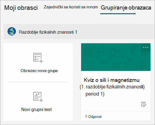 Snimka zaslona s nastavom.