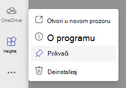 Snimka zaslona s pribadačom.