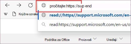 Dodajte prefiks URL-u.