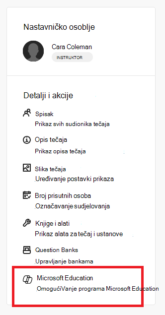 Knjige i alati omogućuju Microsoft Education item