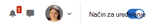 Prekidač za uređivanje tečaja Moodle