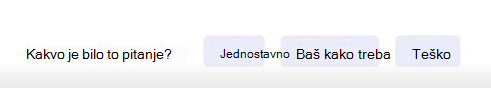Snimka zaslona s ocjenom.