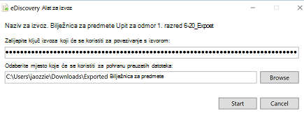 Ključ za izvoz