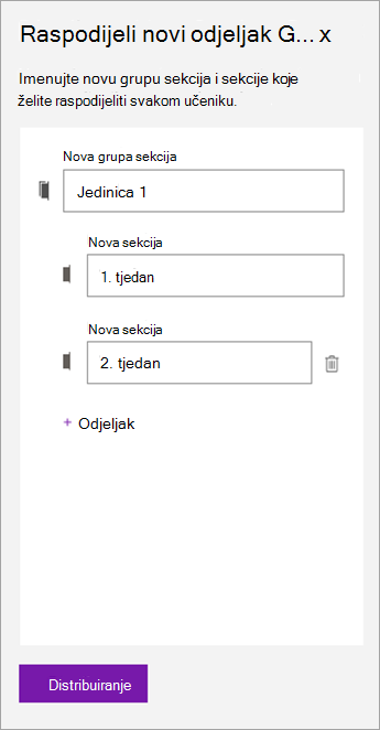 Upišite nazive grupa sekcija i sekcija.]