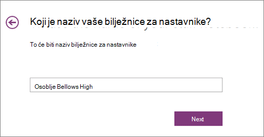 Odabir naziva bilježnice za nastavničko osoblje