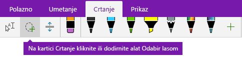 Gumb Odabir lasom na kartici Crtanje