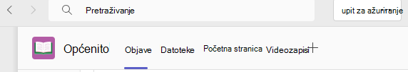 Snimka zaslona objava.