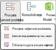 Zaokruživanje podataka koji nisu valjani na vrpci