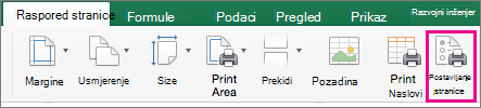 On the Page Layout tab, select Page Setup