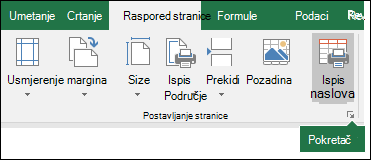 Page Setup Dialog Box Launcher