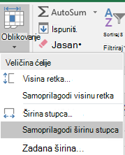 Slika kuće > Oblikovanje > širine samoprilagodbe stupca