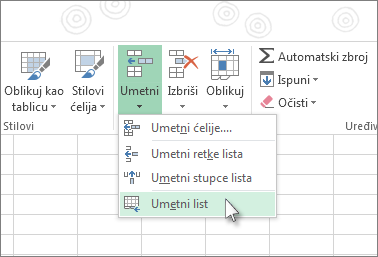 Umetanje ćelija