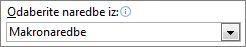 Naredbe za alatnu traku za brzi pristup