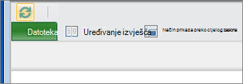 Gumb za omogućivanje uređivanja značajke Power View u sustavu SharePoint