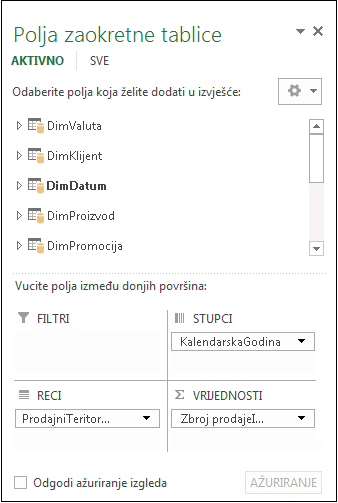 Popis polja zaokretne tablice