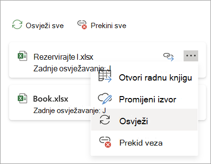 Snimka zaslona gumba Osvježi vezu one.png