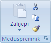 Grupa Međuspremnik na kartici Polazno