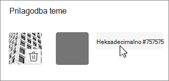 Edit color as hex value screenshot