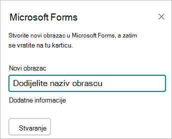 Unesite naziv novog obrasca