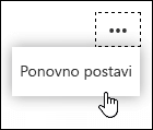 Ponovno postavljanje mogućnosti za grananje