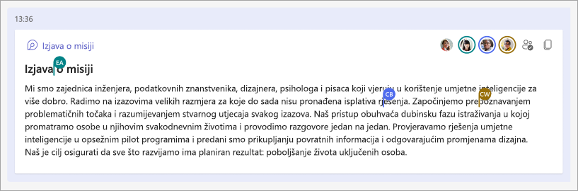 Avatari aplikacije Loop