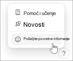 Slanje povratnih informacija u Microsoft Loop