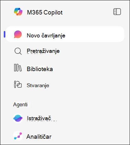 Snimka zaslona na kojoj možete pronaći agente u lijevoj navigaciji.