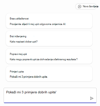 Popis upita za početak izrade agenta
