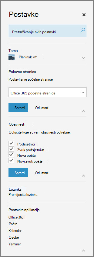 Obavijesti sustava Office 365