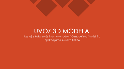 Snimka zaslona s prikazanim naslovnim slajdom 3D predloška programa PowerPoint