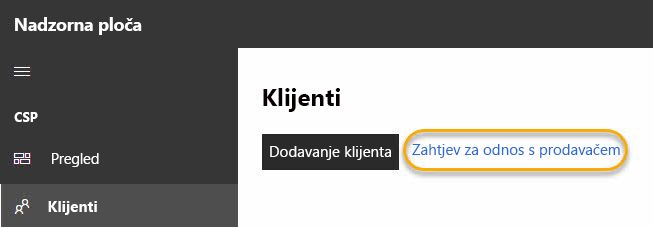 Zahtjev za odnos s prodavačem