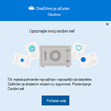 Početak rada s osobnim sefom