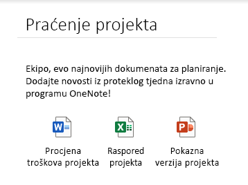 Ugrađene datoteke na stranici u aplikaciji OneNote za Windows 10