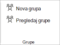 Na vrpci odaberite Pregledavanje grupa