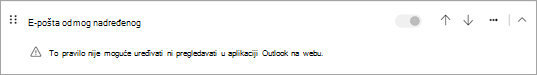 To pravilo nije moguće uređivati ni pregledavati u programu Outlook na webu