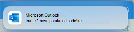 Obraćanje službi za podršku putem programa Outlook snimka zaslona četiri