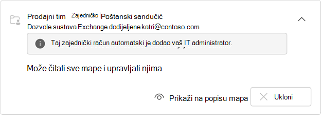 Skriveni automatski mapirani poštanski sandučić