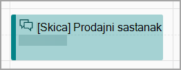 Skica prodajnog sastanka iz aplikacije Calendar