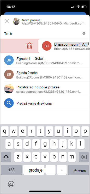 Brisanje kontakta u sustavu iOS