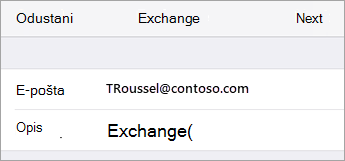 Prijava na Exchange