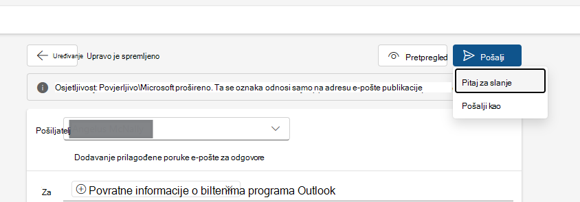Bilteni traže za slanje