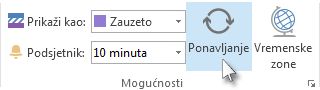 Naredba Ponavljanje na vrpci