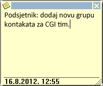 Pisanje bilješke