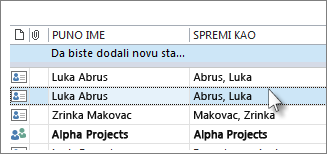 Držite pritisnutu tipku CTRL i kliknite sve kontakte koje želite izbrisati