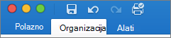 Organize tab