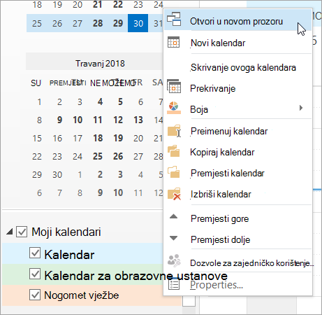 Kliknite Otvori u novom prozoru na izborniku koji se otvara desnim klikom miša