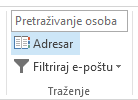 Adresar se nalazi na desnoj strani kartice Polazno.
