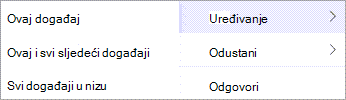 Na kontekstnom izborniku odaberite Uredi ili Odustani