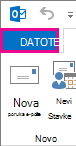 Kartica Datoteka u programu Outlook